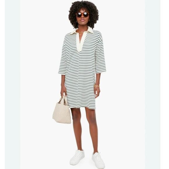Tuckernuck Green Strip Ashton Knit Polo Dress Womens Plus Sz XXXL Preppy Coastal - Picture 1 of 6